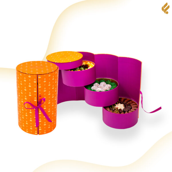 Fabe La Royale-Diwali Gift Hamper Cylinder Moving Layer Box