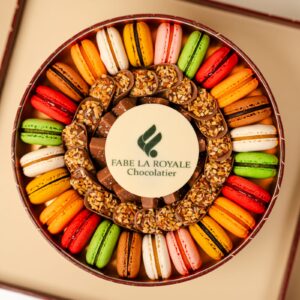 Eid-Al-Adha-Luxury Chcoclates & Macarons Triangle Design Box