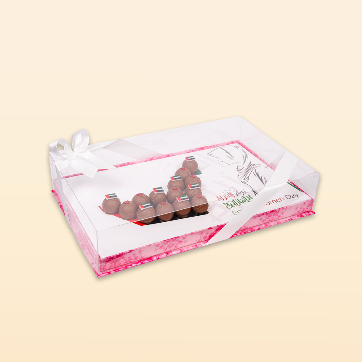 Fabe La Royale- Emirati Women’s Day Luxury Chocolate Gift Box with Clear Display Lid-1 - Image 2