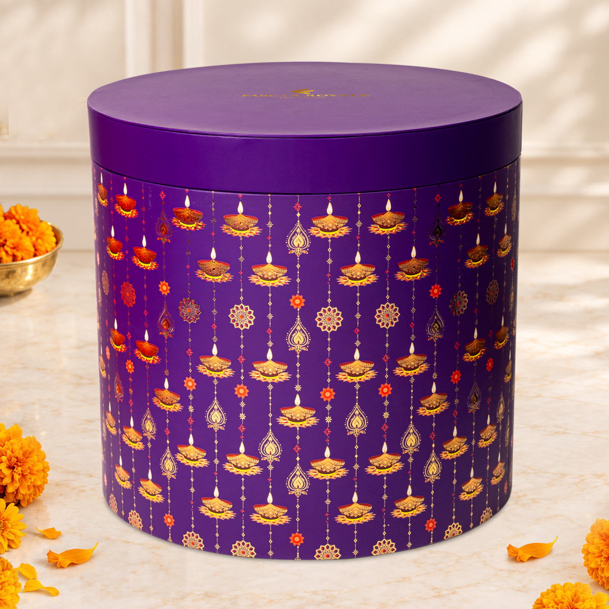 Luxury Diwali chocolate gift box with assorted premium chocolates