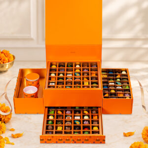 Luxury Diwali chocolate gift box with assorted premium chocolates