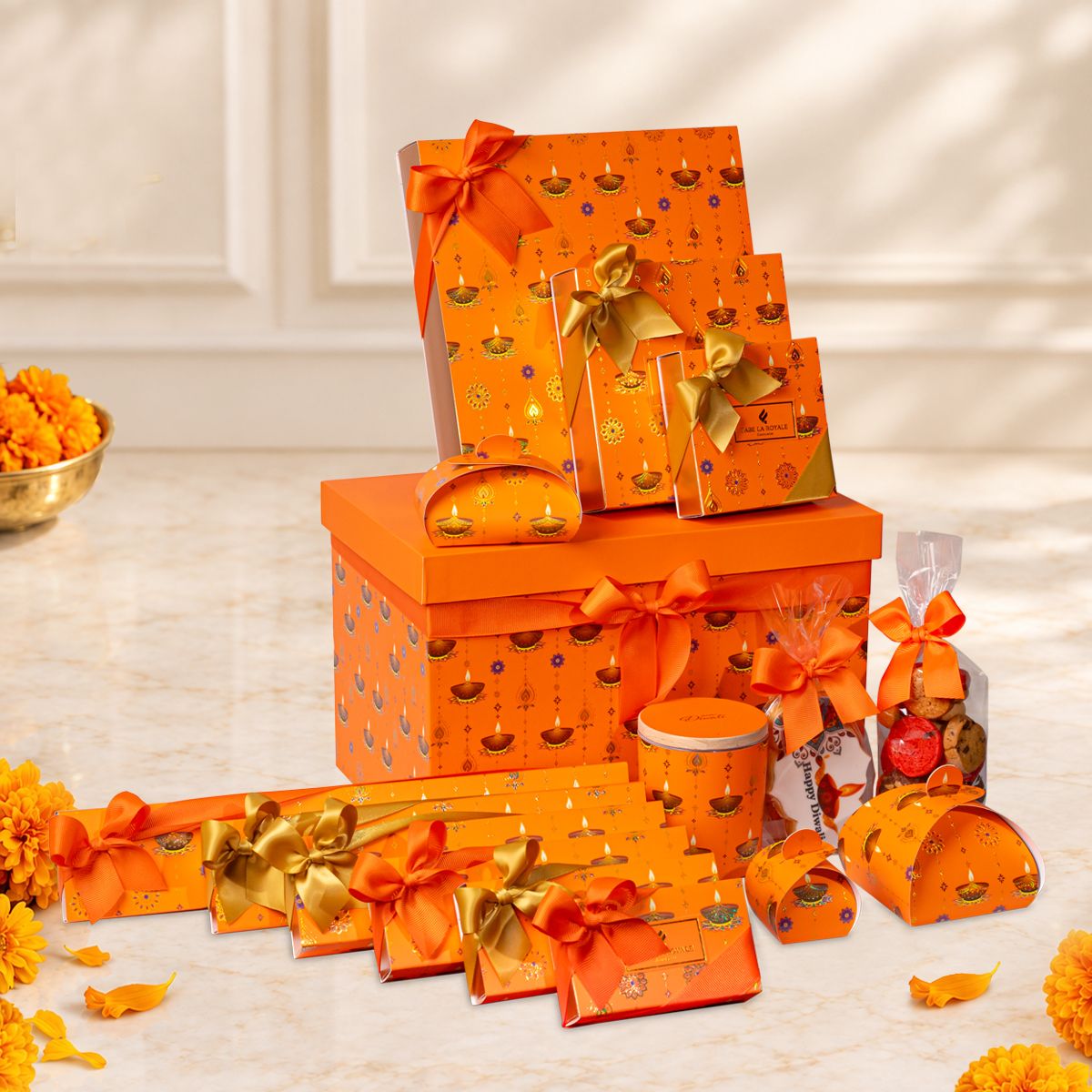 Luxury Diwali chocolate gift box with assorted premium chocolates