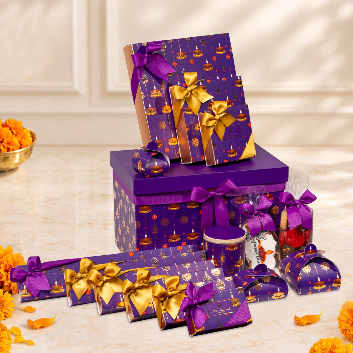 Luxury Diwali Chocolate Gift Box – Premium Square Gift Hampers Medium